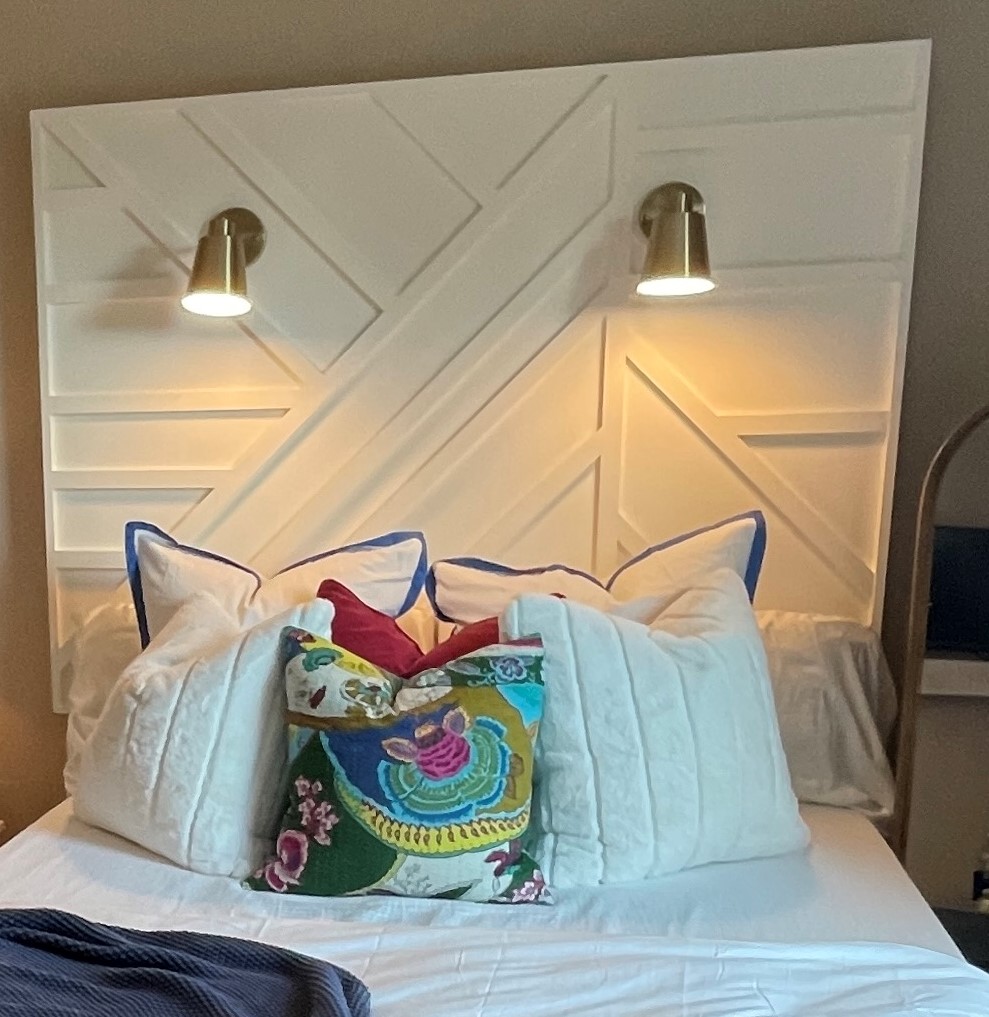 Modern Headboard w/ Sconces Ana White